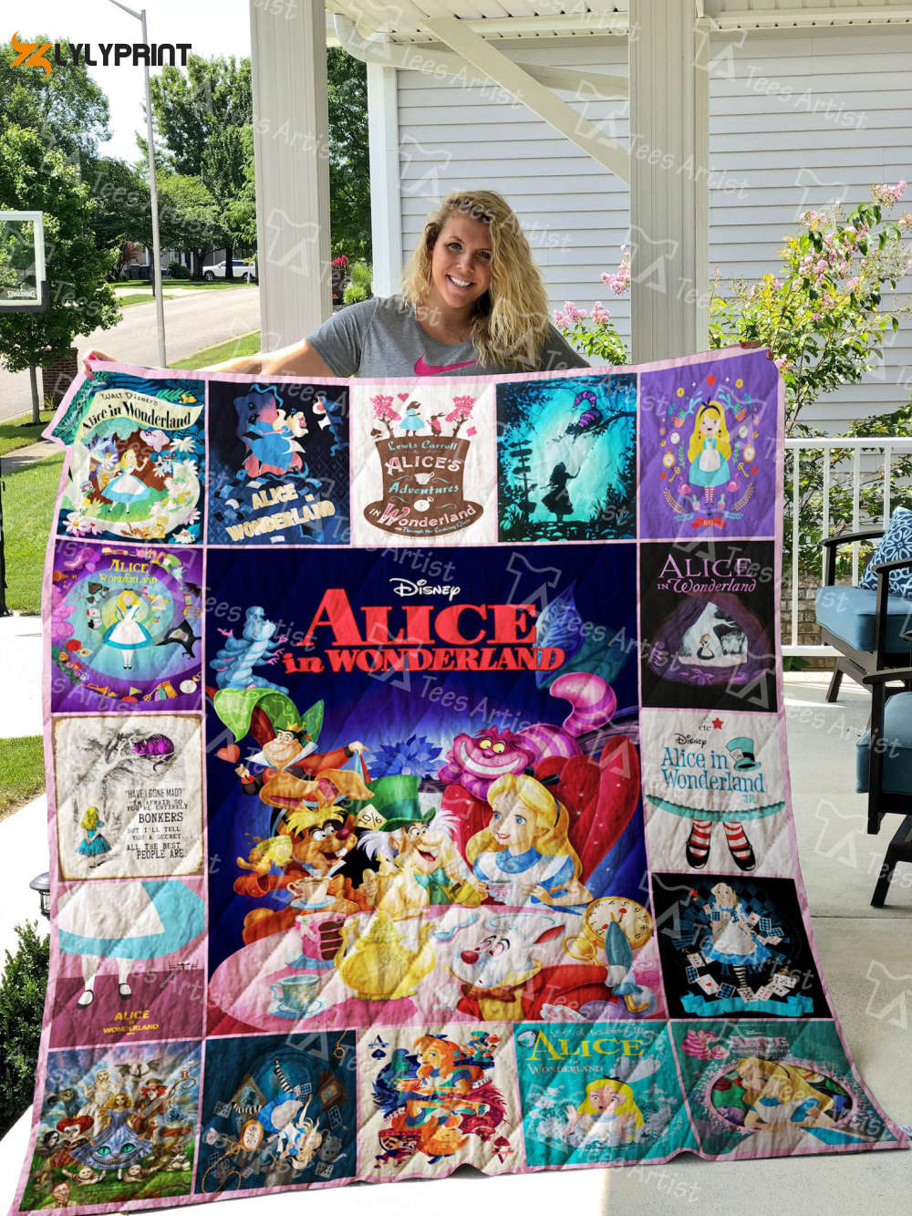 alice in wonderland 5 quilt blanket for fans home decor gift