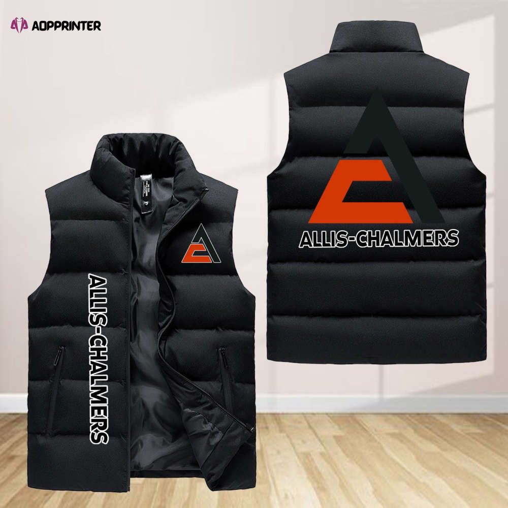 allis chalmers sleeveless puffer jacket custom for fans gifts