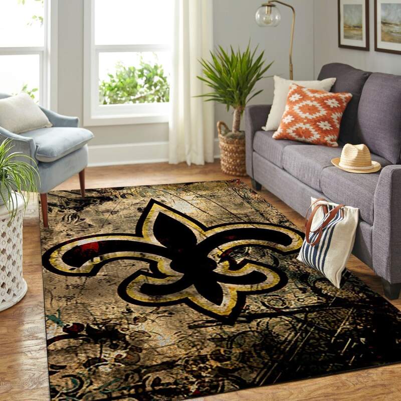 amazon new orleans saints living room area no4106 rug 1603000302182 1603000302182