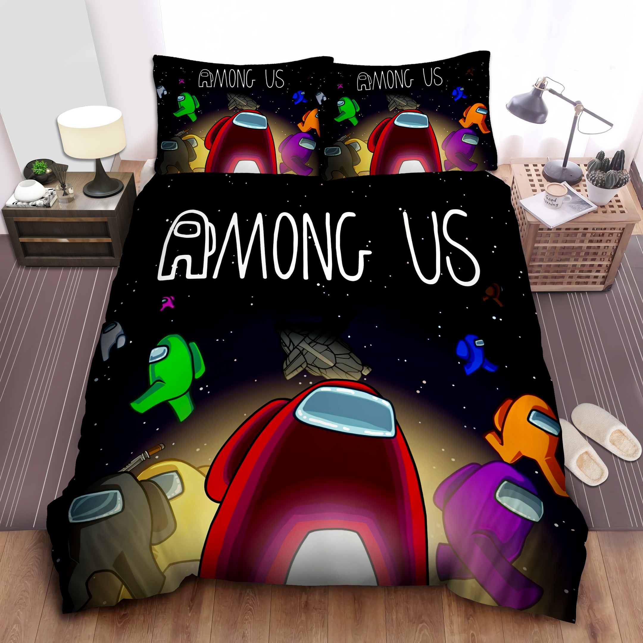 among us and galaxy duvet cover bedroom sets comfortable bedding sets pc8jl