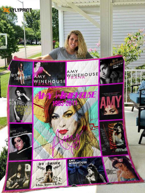 amy winehouse 1 quilt blanket for fans home decor gift