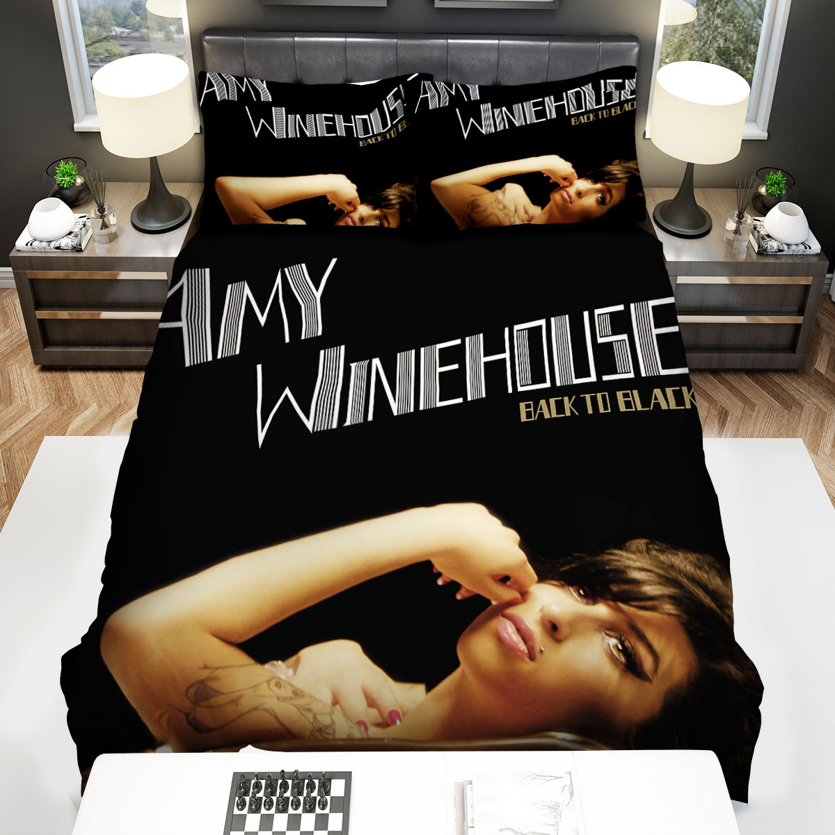 amy winehouse back to black album cover bed sheets spread comforter duvet cover bedding sets jnpdq