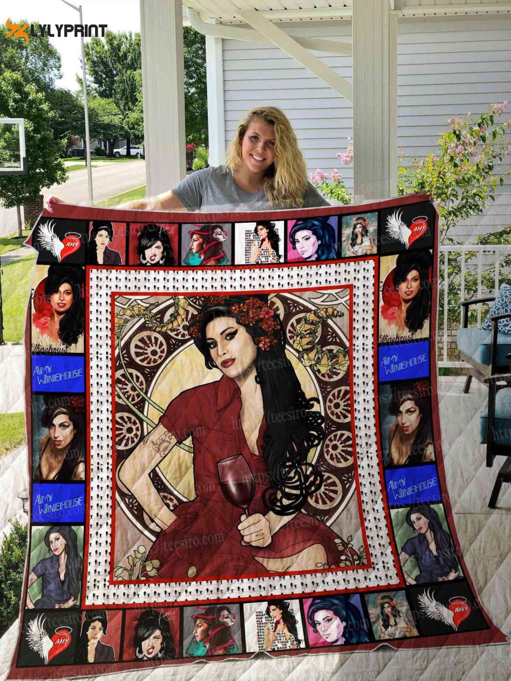 amy winehouse quilt blanket for fans home decor gift 1qw