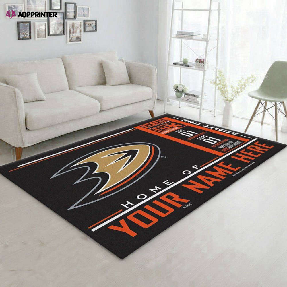 anaheim ducks rug living room floor decor fan gifts 14