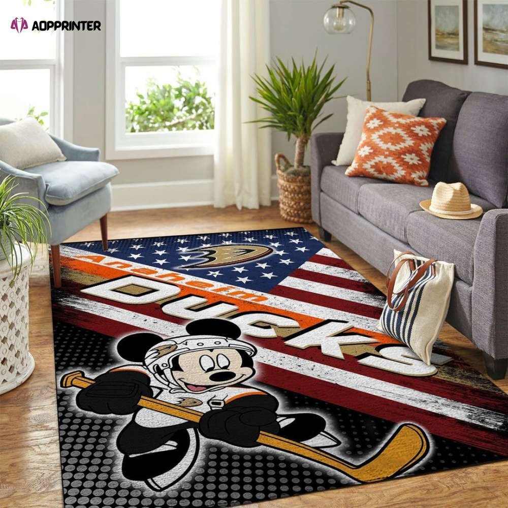 anaheim ducks rug living room floor decor fan gifts 3