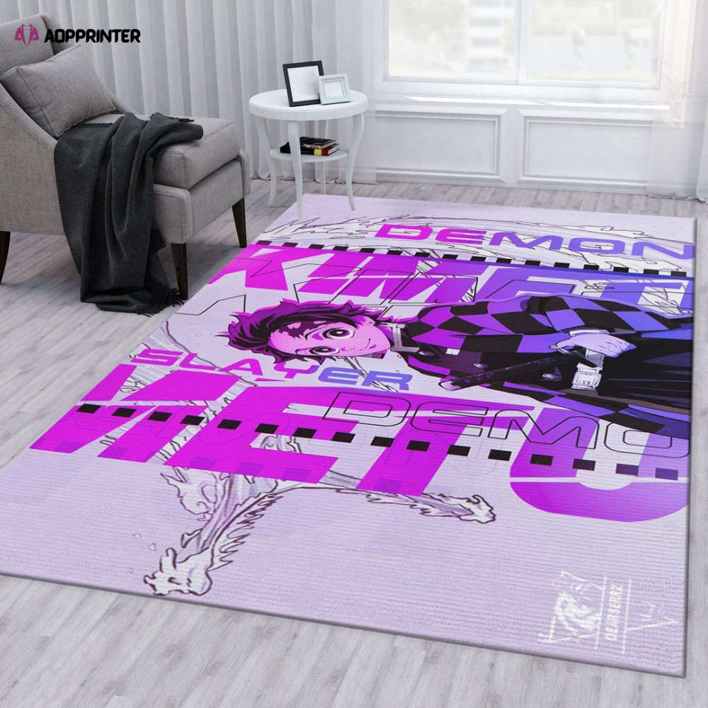 anime demon slayer rug living room floor decor fan gifts 18