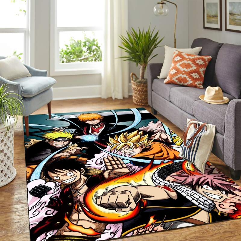 anime legendary heroes carpet area rug 0