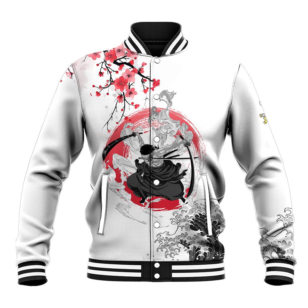 anime one piece roronoa zoro baseball jacket sumi e painting style ts07 728822 1600x