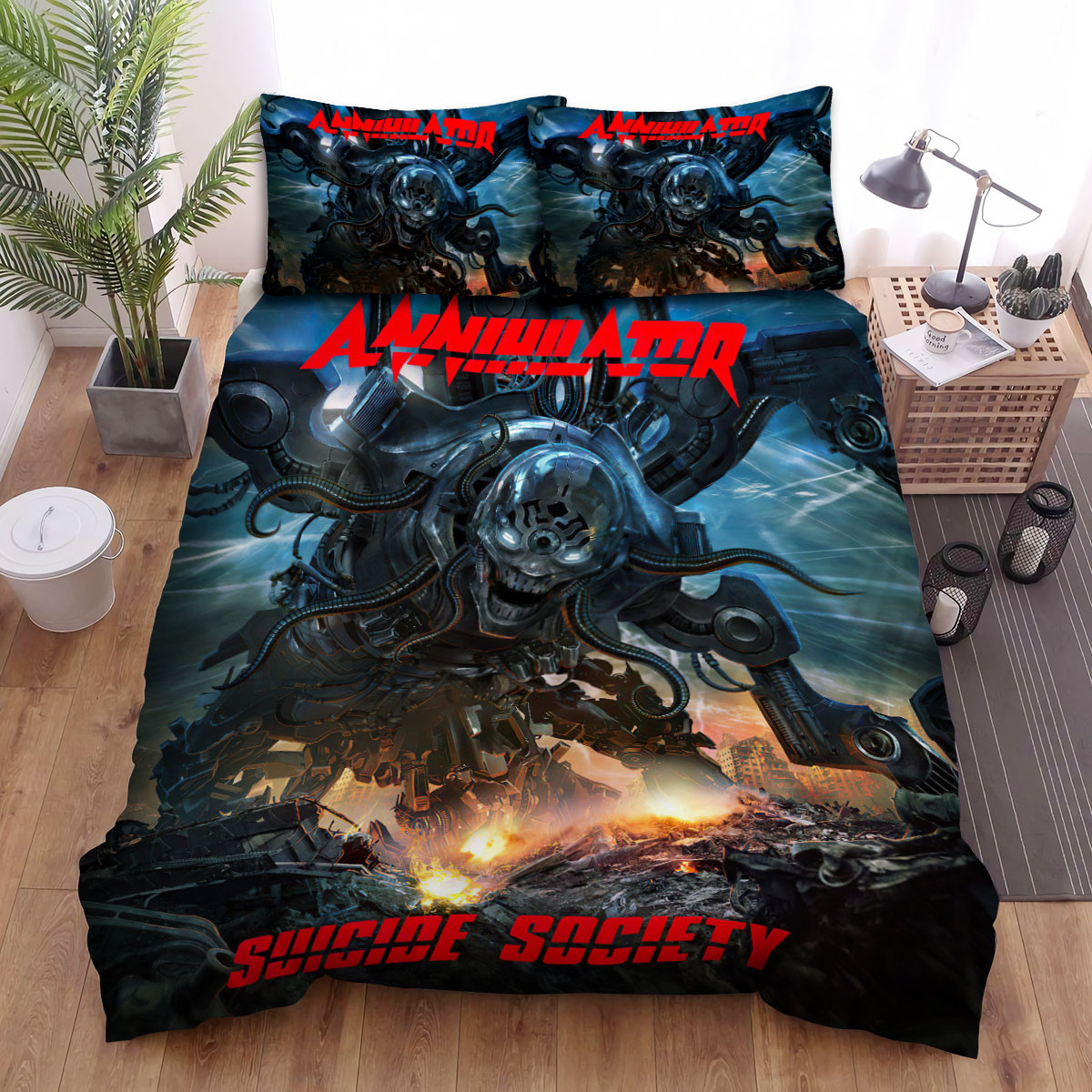 annihilator band suicide society bed sheets spread comforter duvet cover bedding sets vz6ez