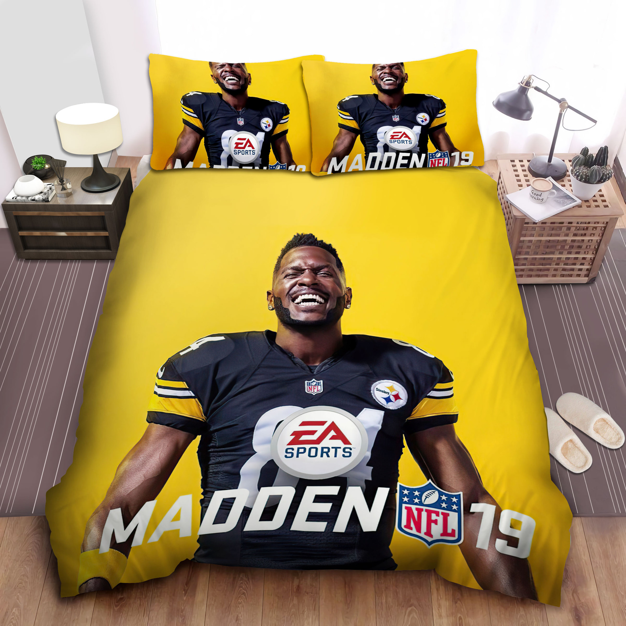 antonio brown madden nfl 19 bed sheets duvet cover bedding sets collection 0it9k