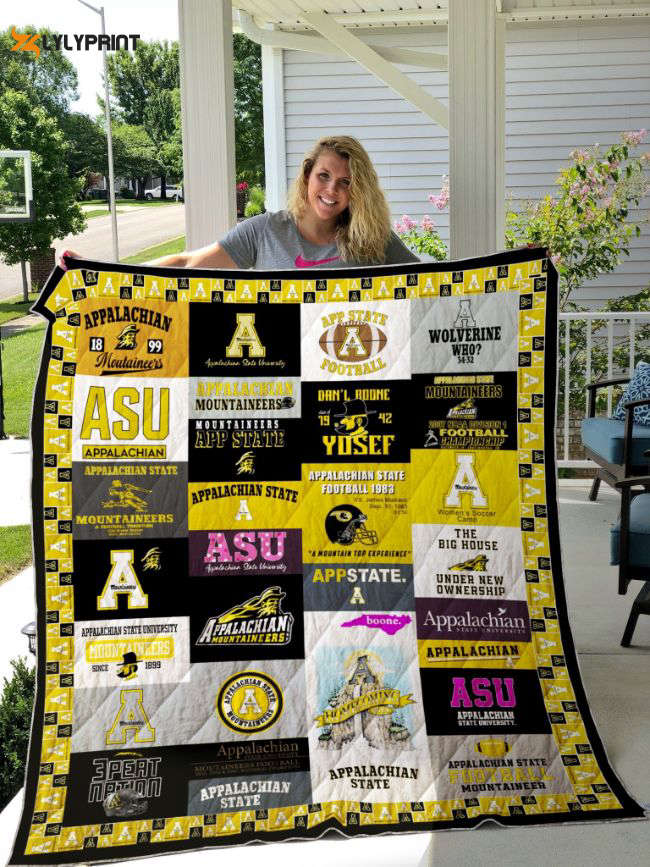 appalachian state mountaineer 1 quilt blanket for fans home decor gift