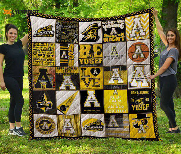 appalachian state mountaineer quilt blanket 3b