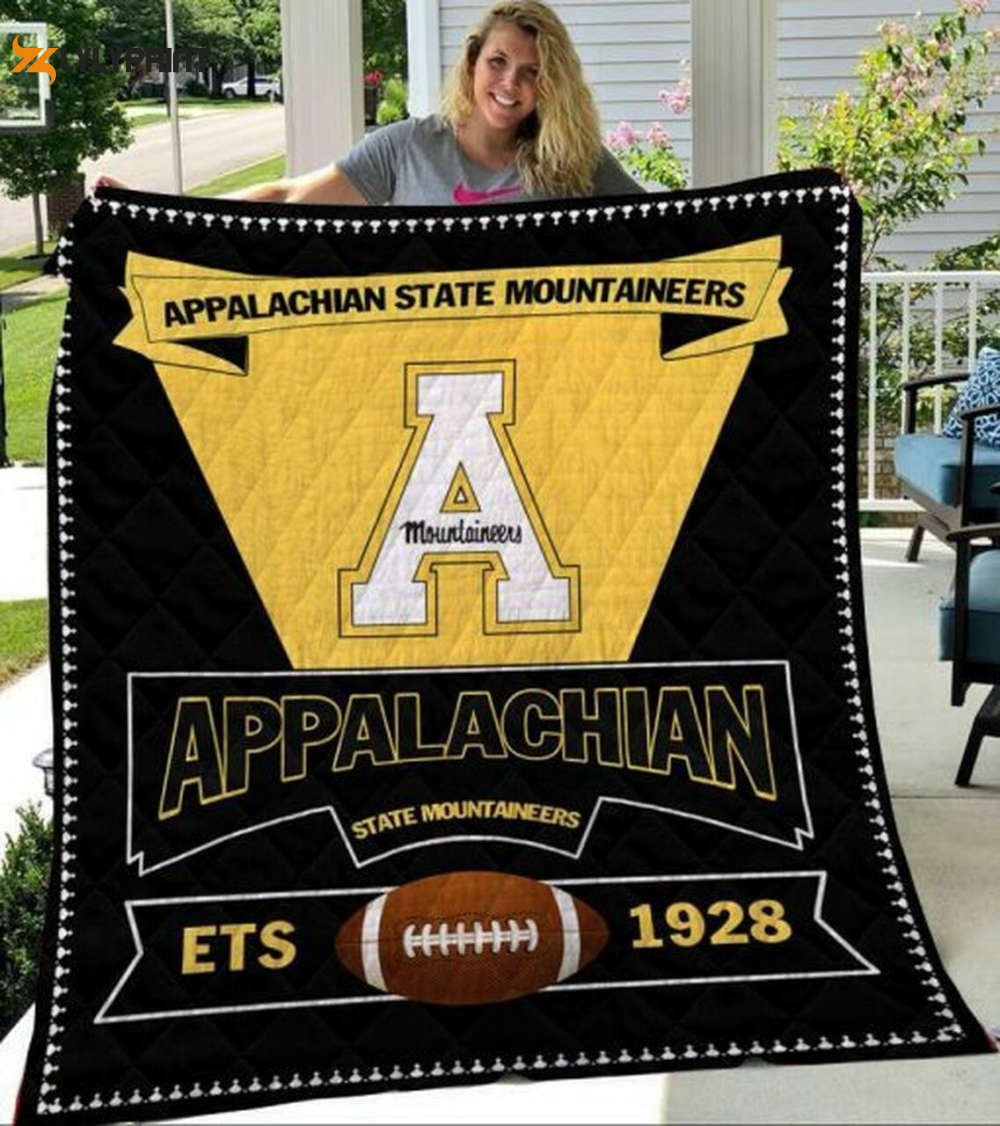 appalachian state mountaineer quilt blanket for fans home decor gift 3a