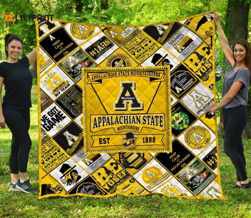 appalachian state mountaineer quilt blanket for fans home decor gift 3c 500x435 1