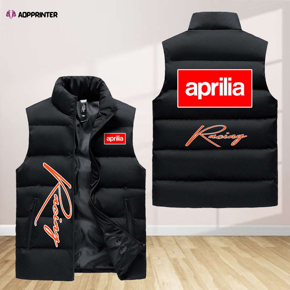 aprilia motorcycles sleeveless puffer jacket custom for fans spj0099