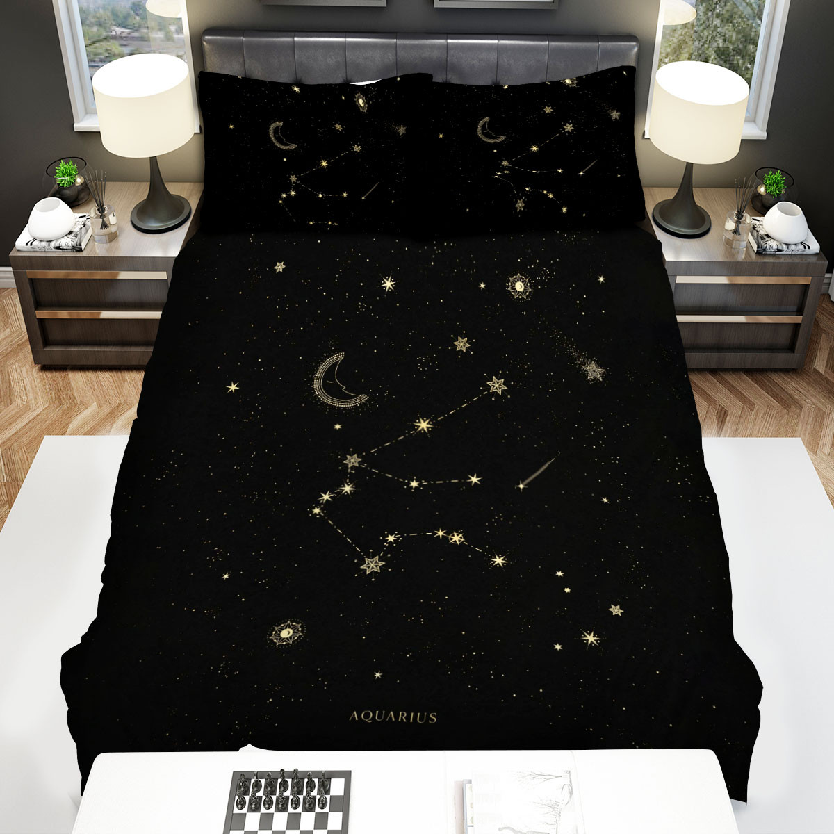 aquarius constellation art duvet cover bedroom sets comfortable bedding sets 8adh4