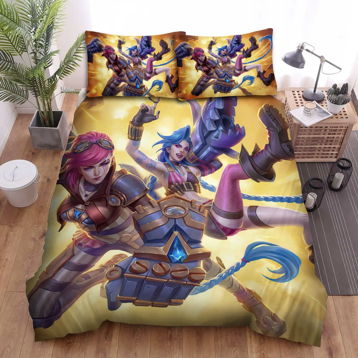arcane jinx and vi side by side bed sheets spread duvet cover bedding sets chf4h