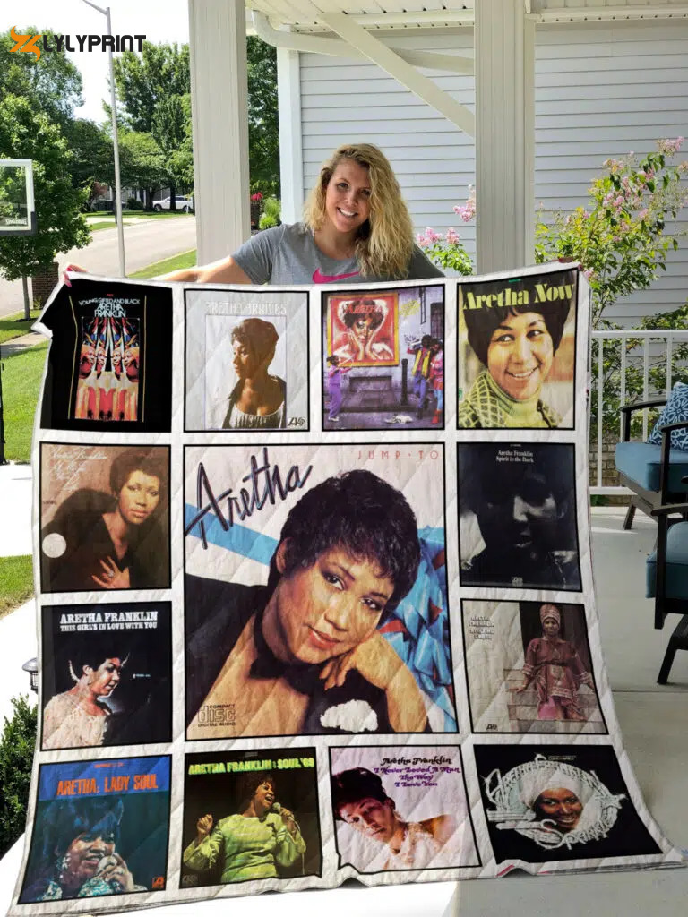 aretha franklin quilt blanket for fans home decor gift