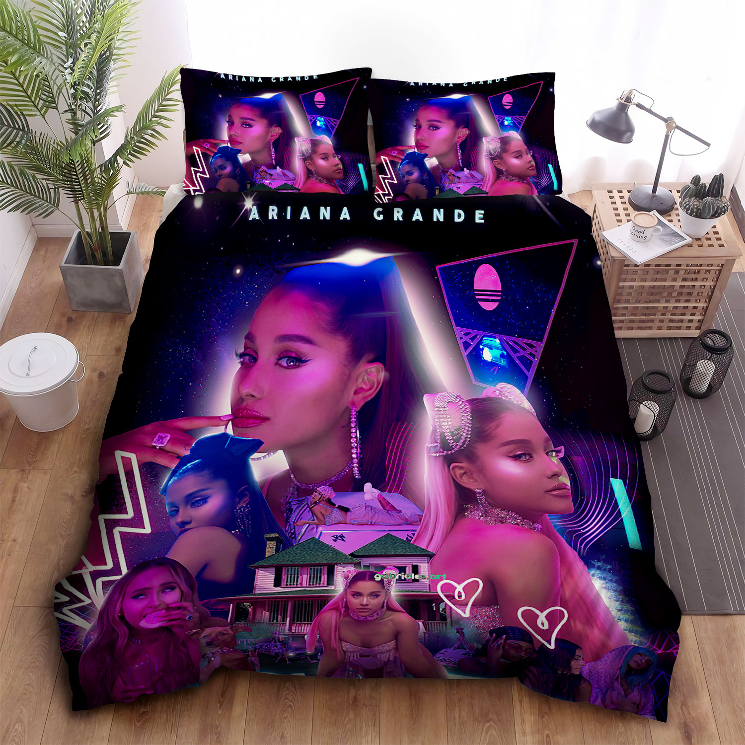 ariana grande 7 rings comforter duvet cover bed sheets bedding set 2vg6w