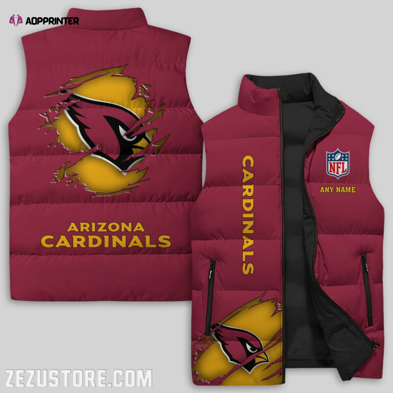 arizona cardinals nfl sleeveless puffer jacket custom for fans gifts 1