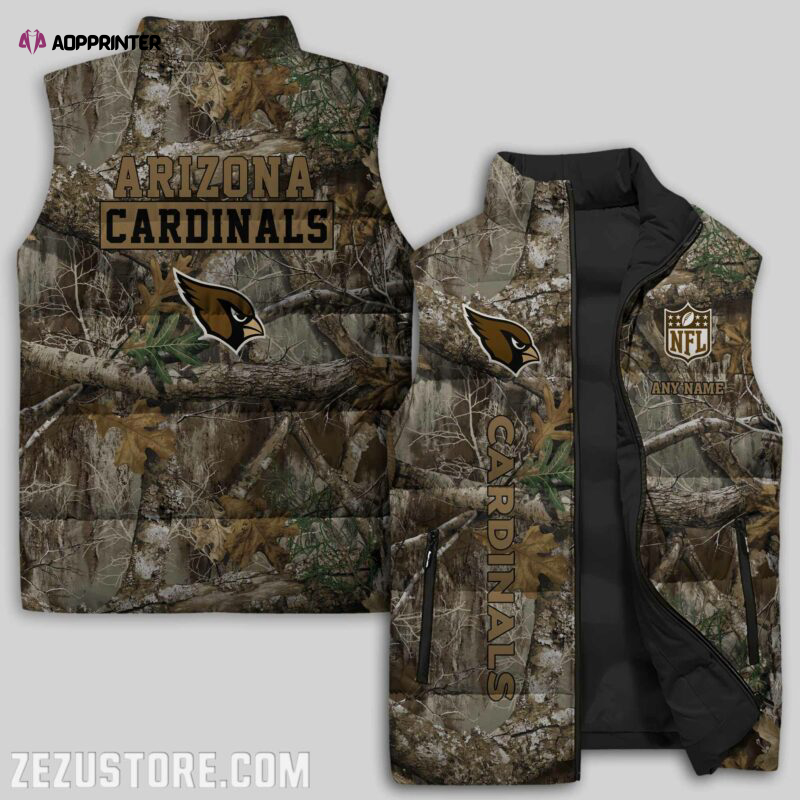 arizona cardinals nfl sleeveless puffer jacket custom for fans gifts