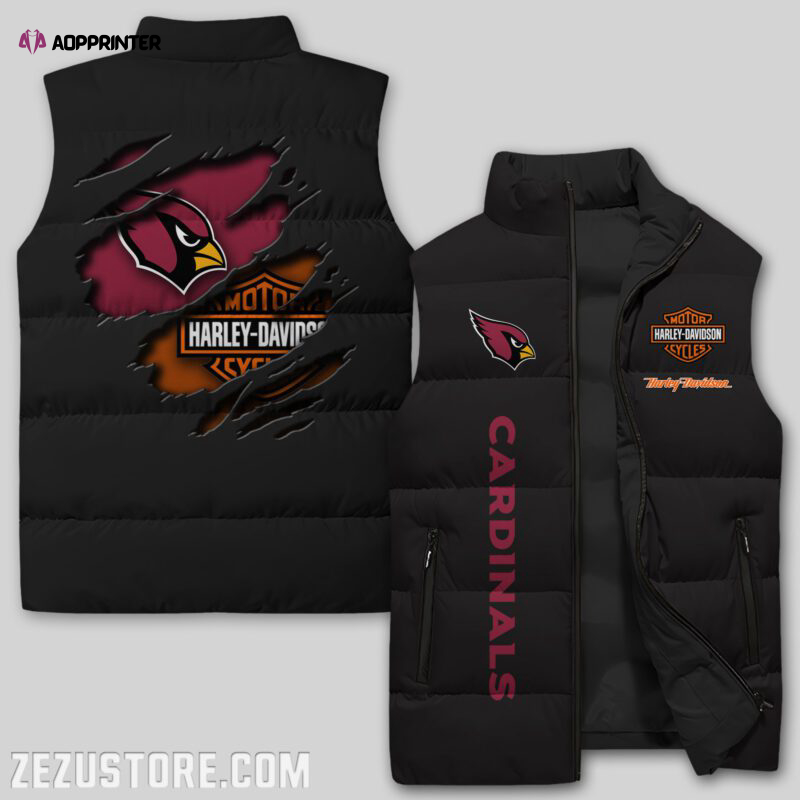 arizona cardinals nfl sleeveless puffer jacket custom for fans spj1024