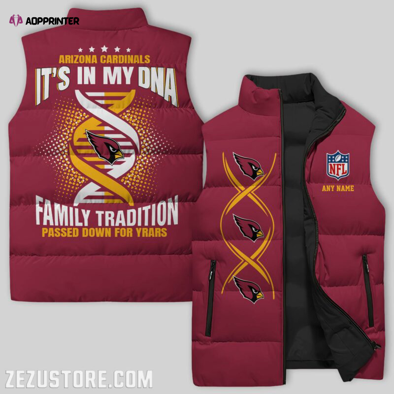 arizona cardinals nfl sleeveless puffer jacket custom for fans spj2435