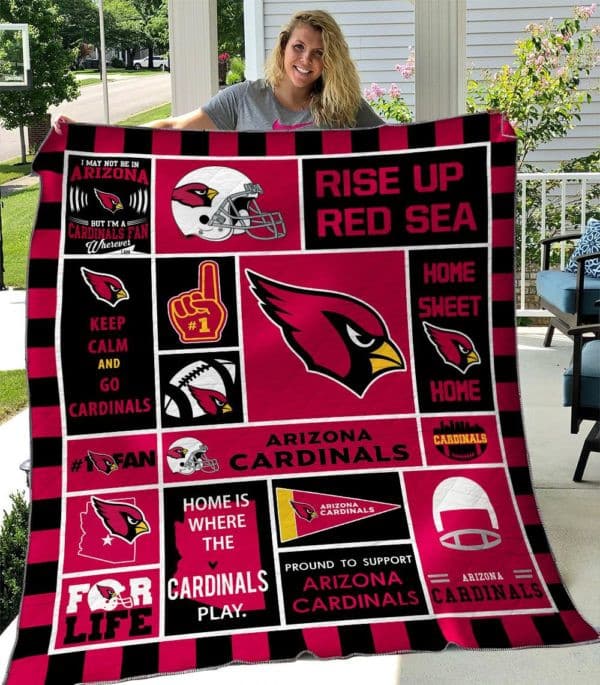 arizona cardinals premium quilt bg37 wgc83