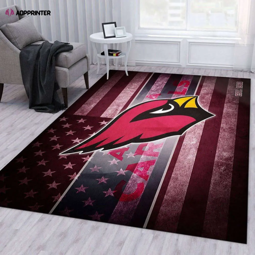 arizona cardinals rug living room floor decor fan gifts 24