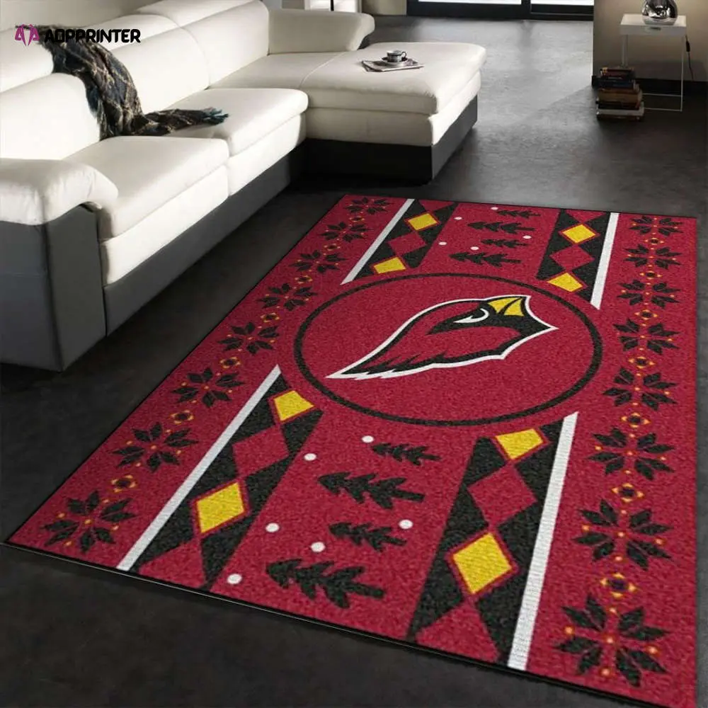 arizona cardinals rug living room floor decor fan gifts 55
