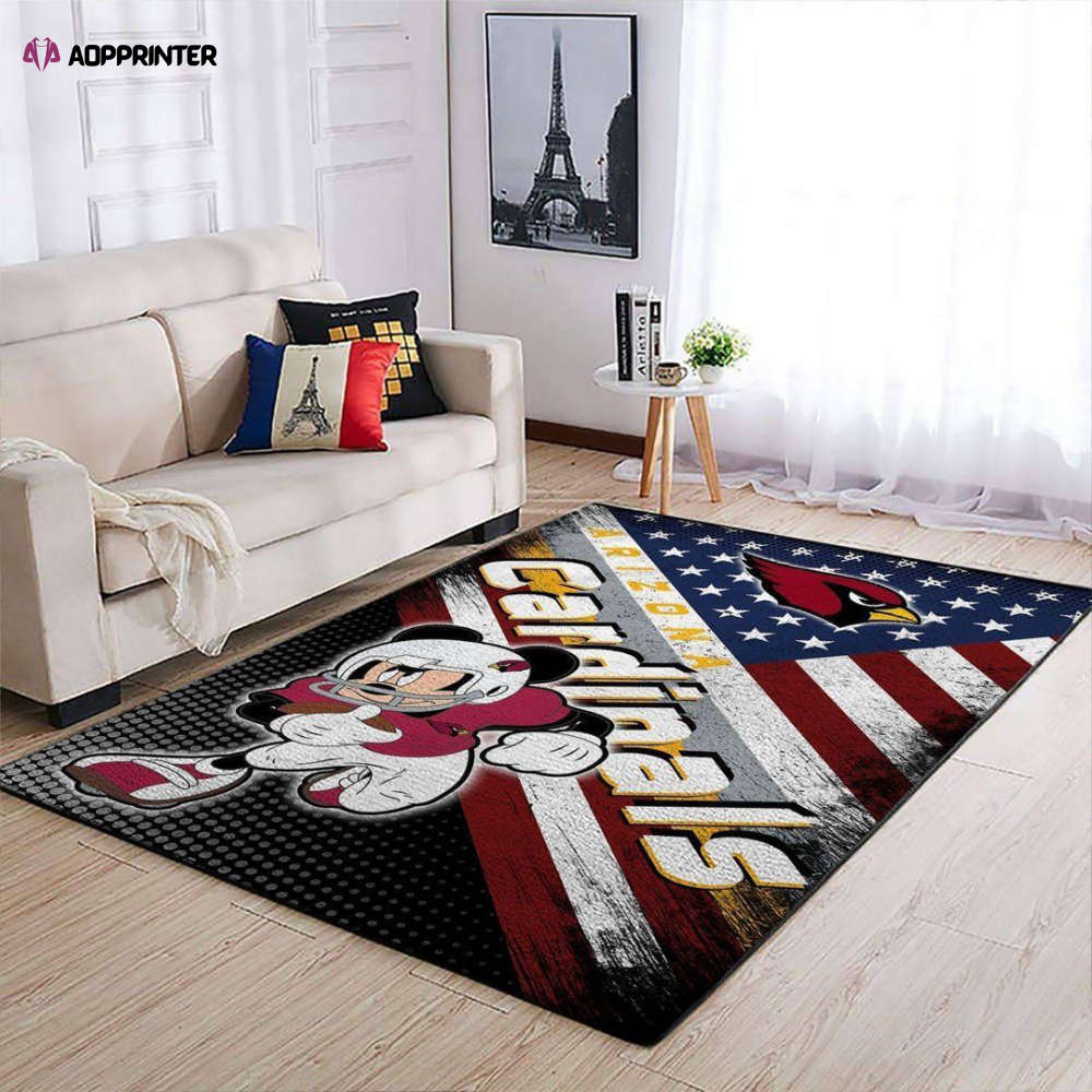 arizona cardinals rug living room floor decor fan gifts 60