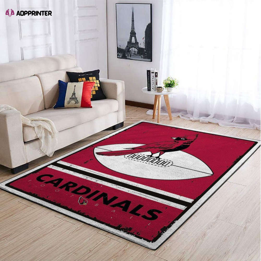 arizona cardinals rug living room floor decor fan gifts 66