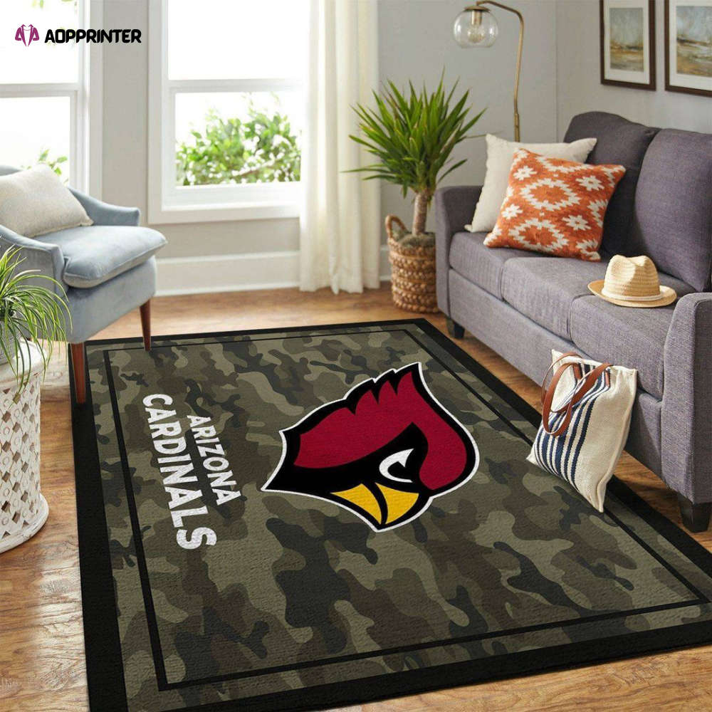 arizona cardinals rug living room floor decor fan gifts 69