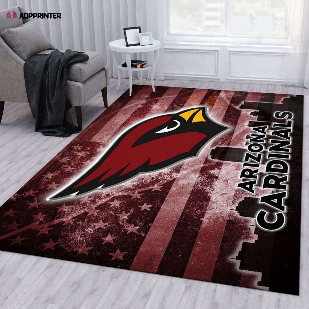 arizona cardinals rug living room floor decor fan gifts 78