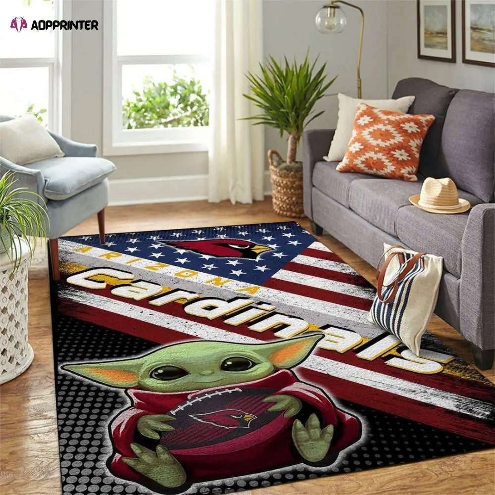 arizona cardinals rug living room floor decor fan gifts