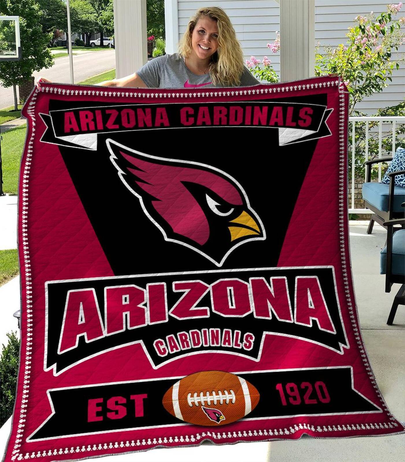 arizona cardinals ver 05 3d quilt blanket 0