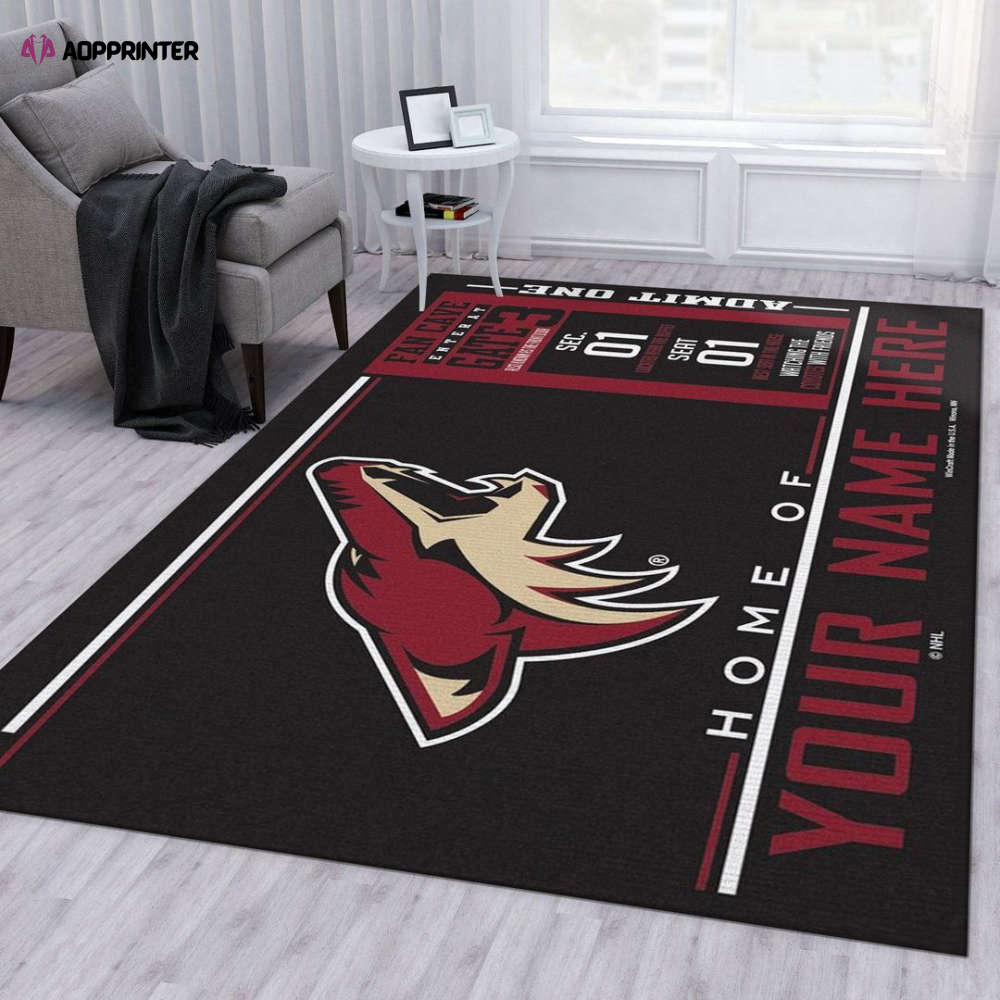 arizona coyotes rug living room floor decor fan gifts 3