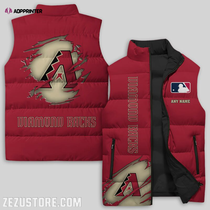 arizona diamondbacks mlb sleeveless puffer jacket custom for fans gifts