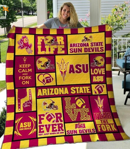 arizona state sun devils 1 quilt blanket for fans home decor gift 1