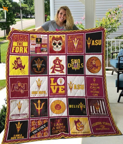 arizona state sun devils 2 quilt blanket