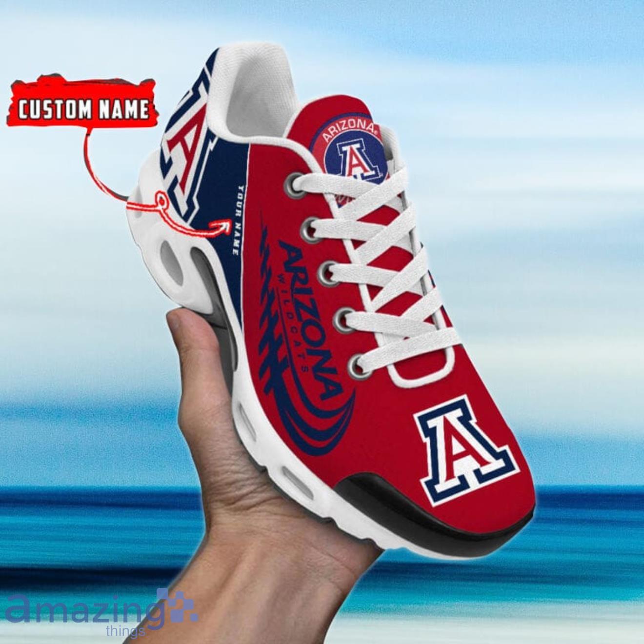 arizona wildcats custom name air cushion sports shoes