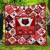 arkansas state red wolves quilt blanket for fans home decor gift