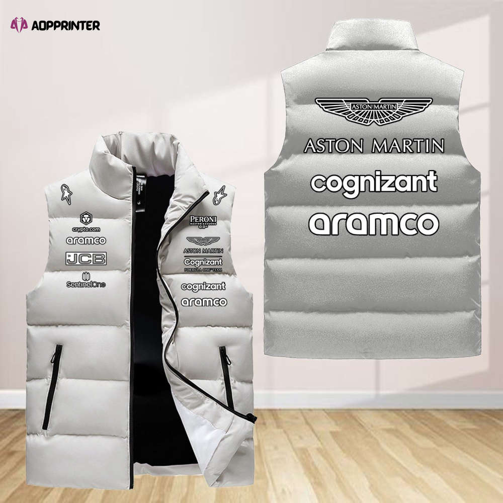 aston martin cognizant gifts team sleeveless puffer jacket custom for fans gifts