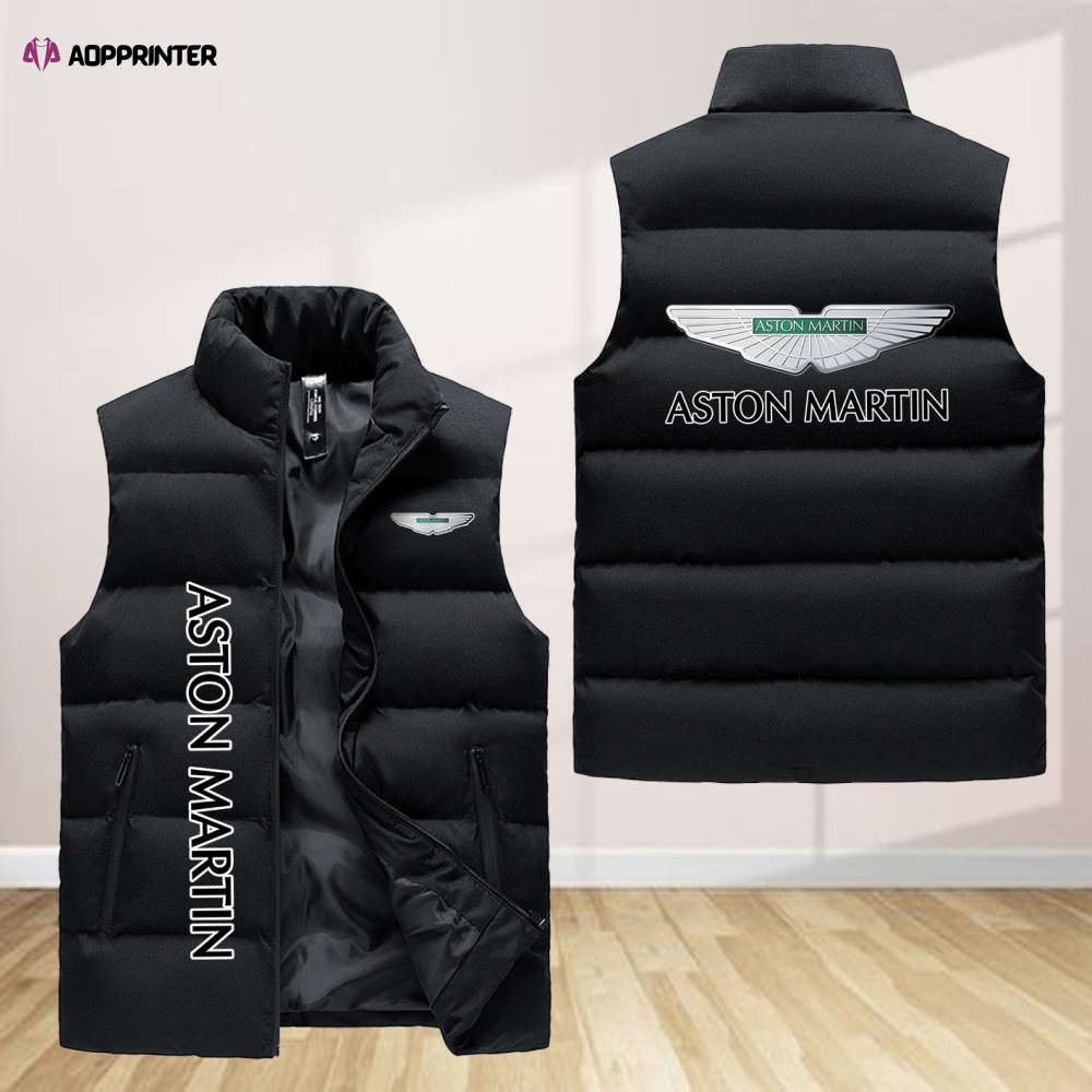 aston martin sleeveless puffer jacket custom for fans gifts