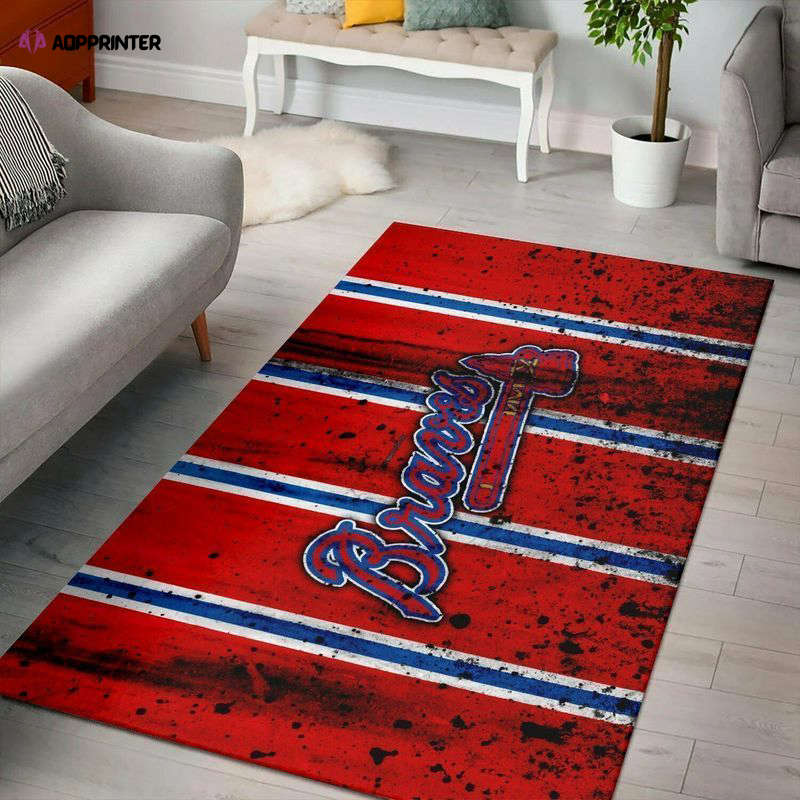 atlanta braves rug living room floor decor fan gifts 12