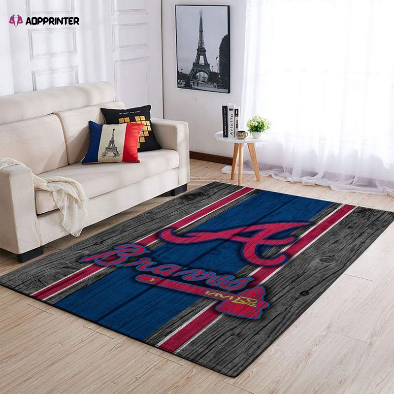 atlanta braves rug living room floor decor fan gifts 18