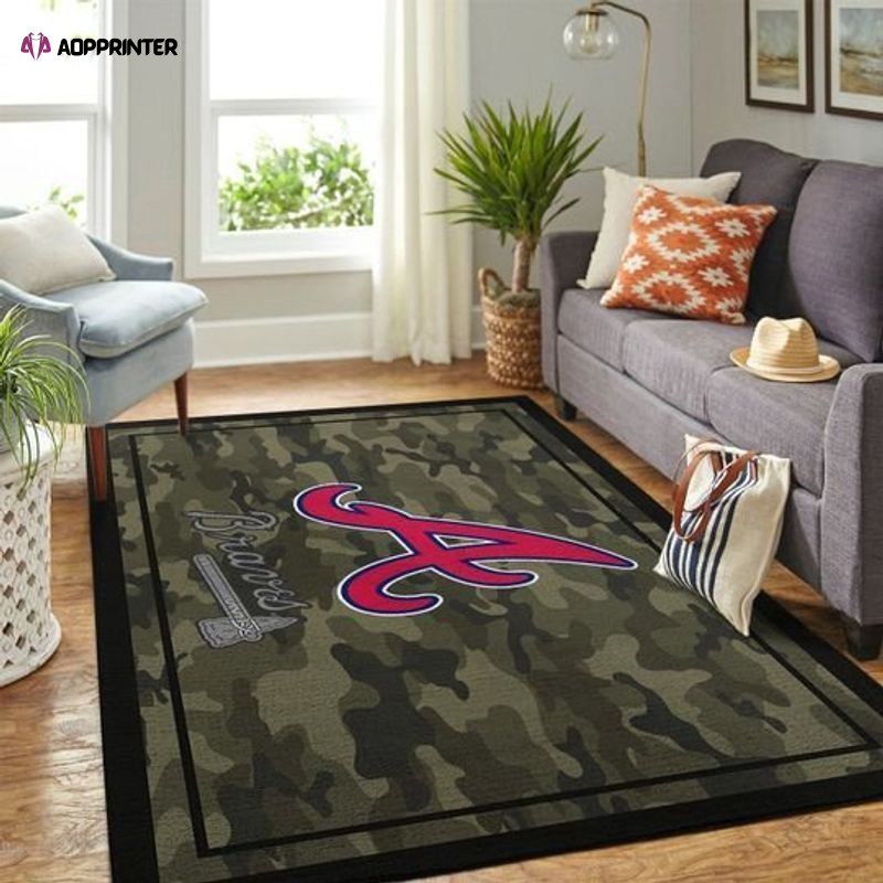 atlanta braves rug living room floor decor fan gifts 24