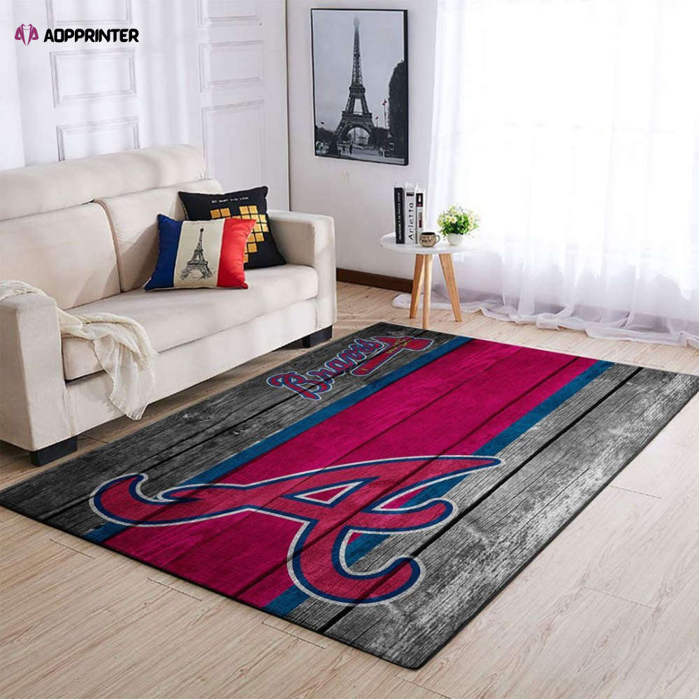 atlanta braves rug living room floor decor fan gifts 51