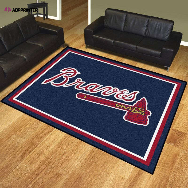 atlanta braves rug living room floor decor fan gifts 9