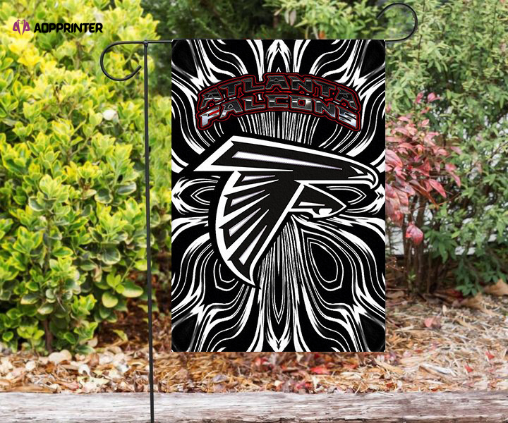 atlanta falcons abstract black and white double sided printing garden flag home decor gifts